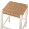Alaterre Furniture Newport 24in H Wood Counter Height Stool 24 with Handcrafted Woven Rope Seat, White ANNP2250 - alternate 14